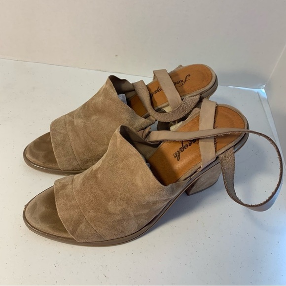 Free People See Ya There Heel Suede Wrap Sandal - Picture 5 of 11